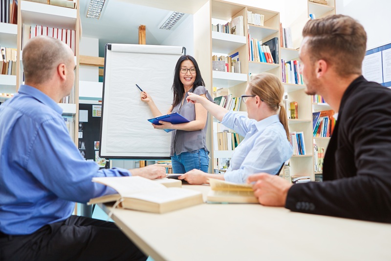 Group in a workshop for adult education